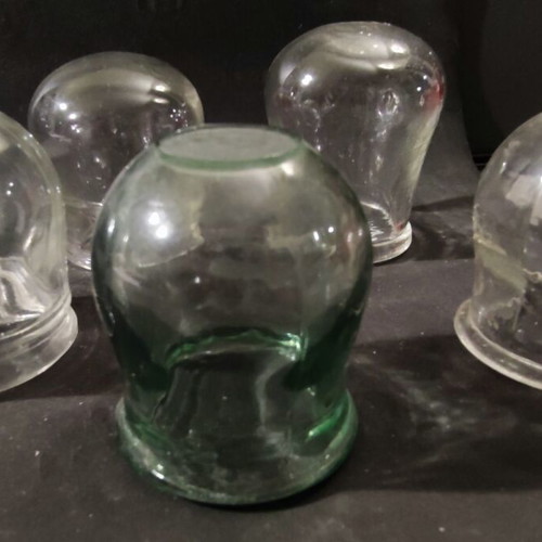 Glass cupping set of 5 different sizes like new