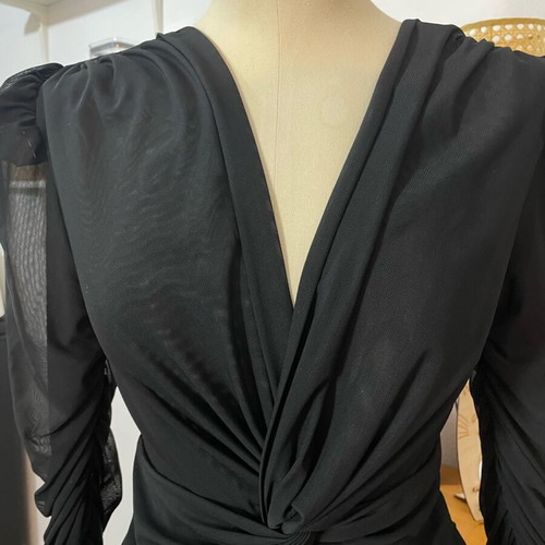 Essaworld mini dress long sleeve midi like new, one size, black