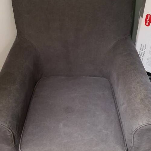 IKEA armchair gray with wooden legs like new