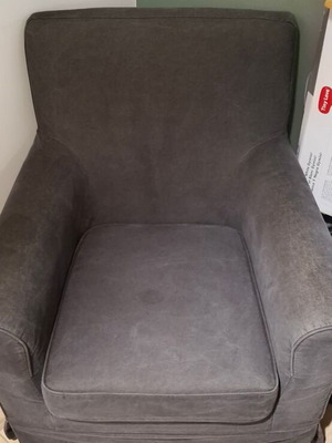 IKEA armchair gray with wooden legs like new