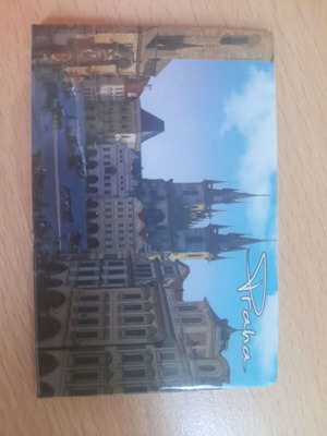 Metal Prague fridge magnet like new collectible