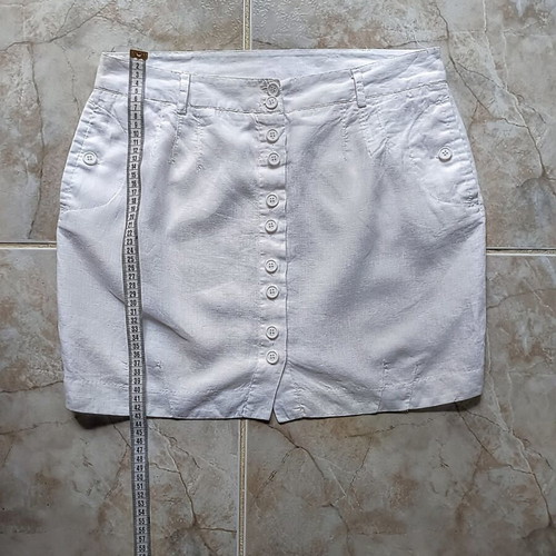Naf Naf summer skirt new, cotton, size L 40 12, white