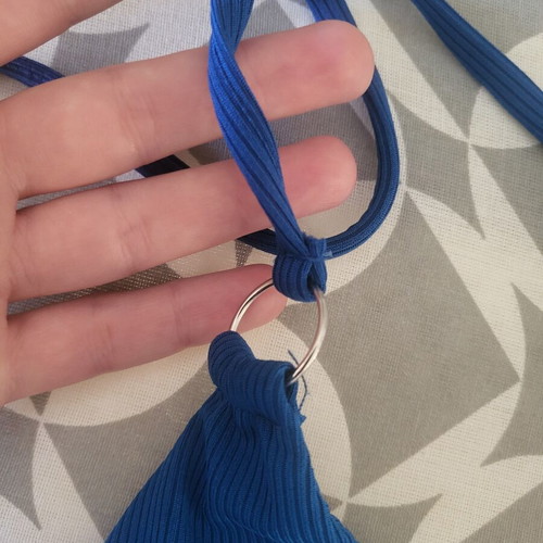 Shein Blue Triangle Bikini Top Size S New