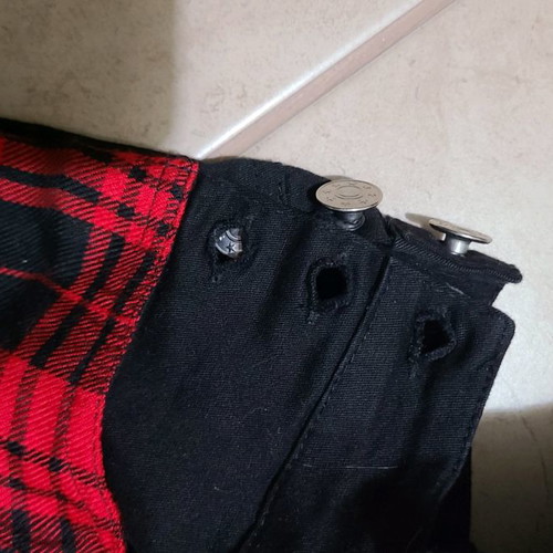 Punk overalls like new, size M-L, tartan alternative goth style
