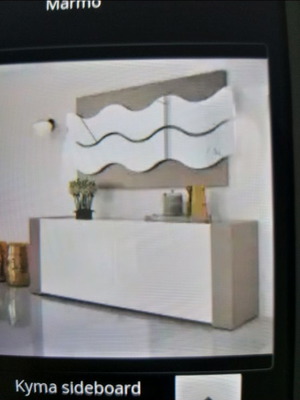 Three decorative wave-shaped mirrors new
