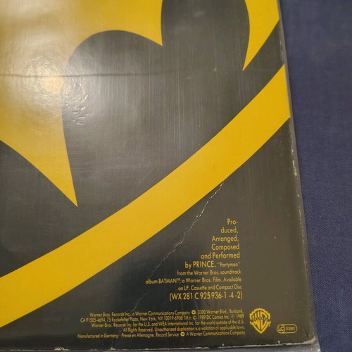 Batman 1989 vinyl single record used, pop