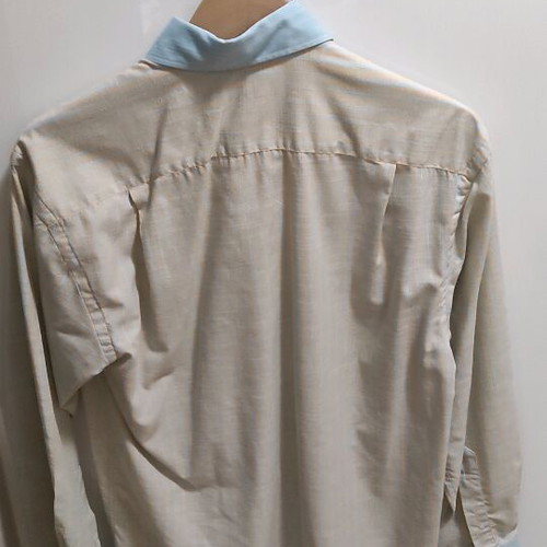 Makis Tselios linen shirt like new, size S, beige and turquoise