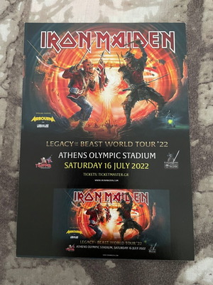 Iron Maiden Flyer 2022 new, live at OAKA