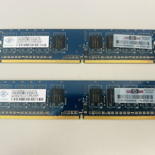Nanya RAM set 1GB (2x512MB) DDR2 667MHz used