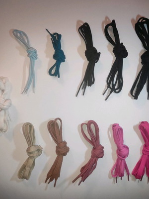 Shoelaces used, pack of 11 pairs in various colors