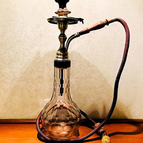 Hookah collectible old handmade used with glass base