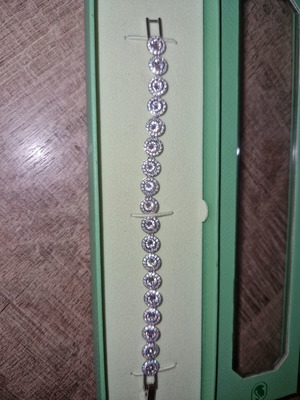 Swarovski bracelet, silver