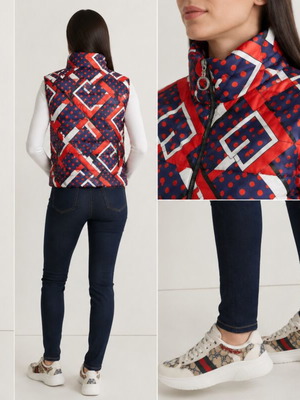 Gucci colorful women's vest like new, size S-M, blue and red