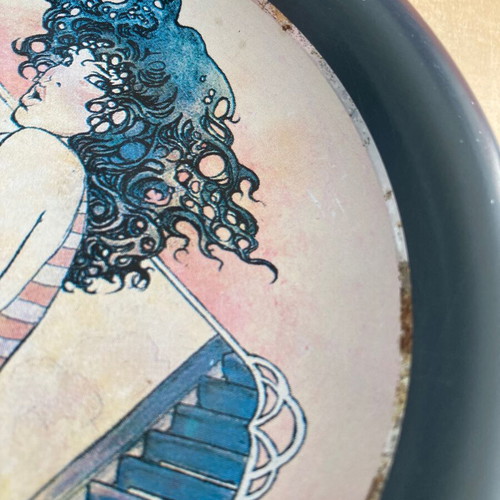 Milo Manara vintage metal ashtray Demons & Merveilles L'Apparenza Inganna