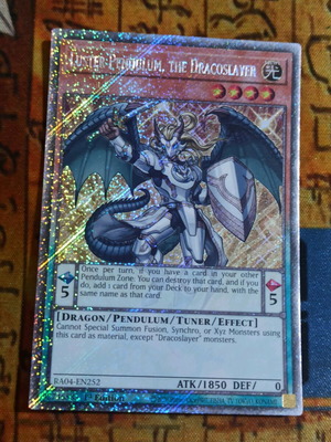 Luster Pendulum, The Dracoslayer Platinum Secret Rare κάρτα σαν καινούργια