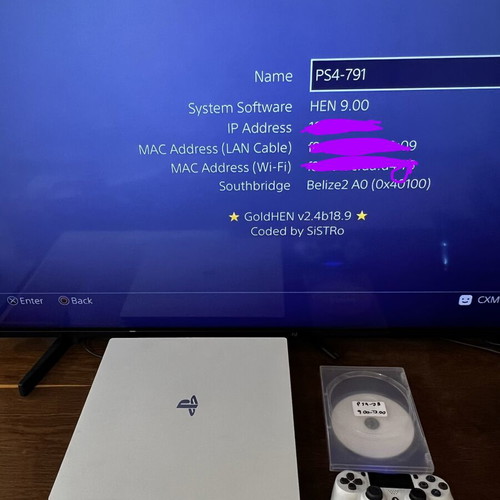PlayStation 4 Pro Glacier White 1TB console with GoldH firmware