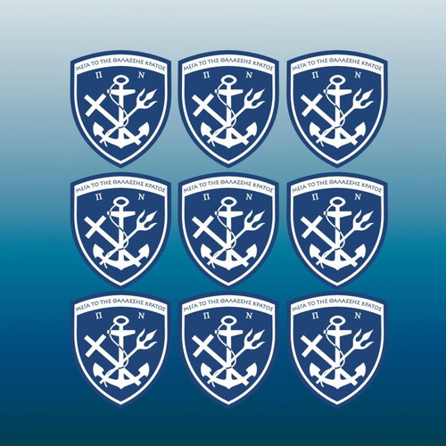 Navy emblem stickers, pack of 9 pieces