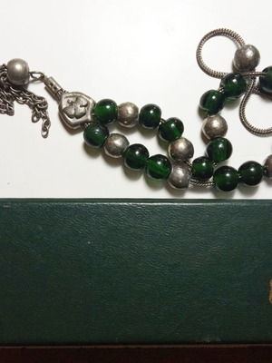 Panathinaikos Komboloi like new, silver-plated, authentic