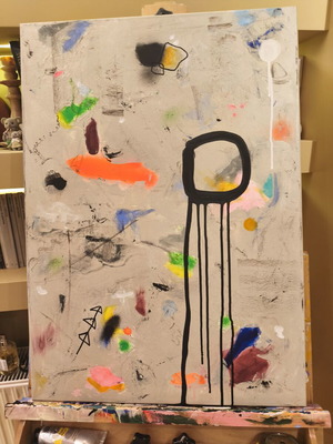 Abstract theme painting 50x70, handmade, like new