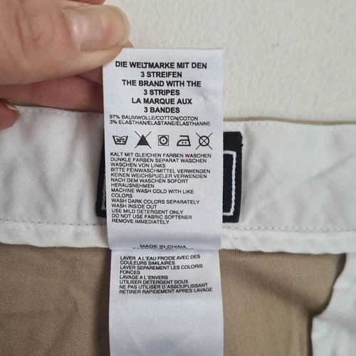 Adidas men's vintage chino pants size W38 L32 cotton stretch like new beige