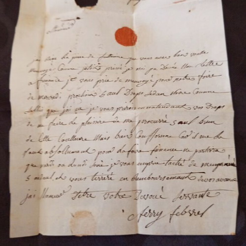 French letter from 1798 used, French Revolution era