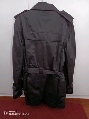 Alessandro black trench coat size M like new
