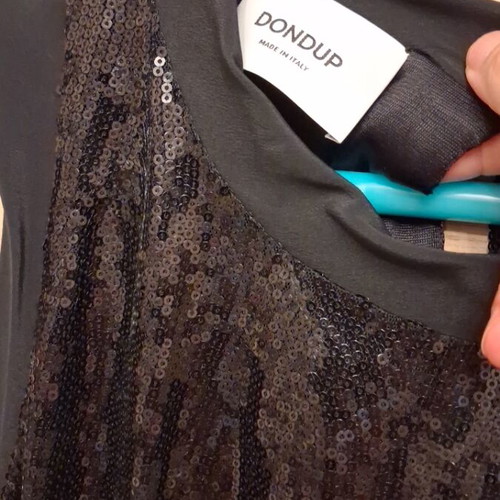 Dondup top new with sequins black, size M