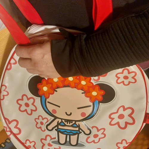 Pucca Club Vintage Round Shoulder Bag like new, colorful PVC