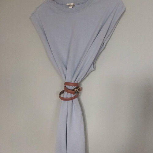 H&M summer straight short dress like new, blue, size M