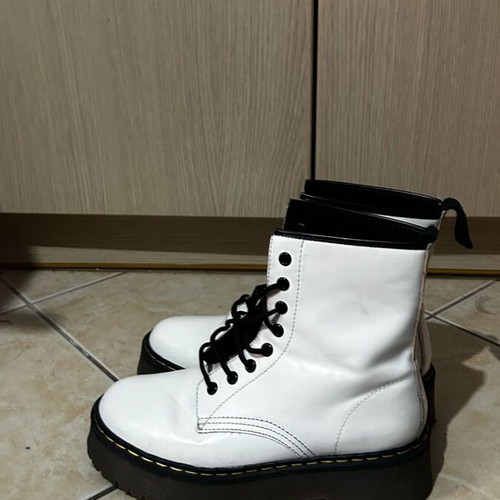 Corina white patent leather boots size 38 like new