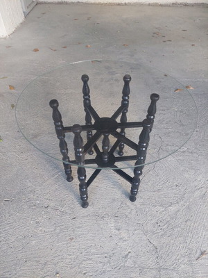 Wooden glass table like new