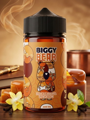 Biggy Bear Dulce Caramel Sensation 200ml vape liquid new