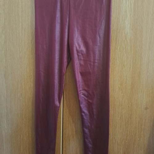 Women's elastic leggings large/xl, burgundy