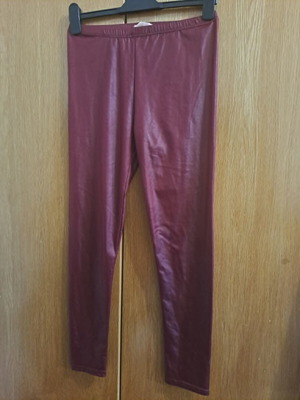 Women's elastic leggings large/xl, burgundy