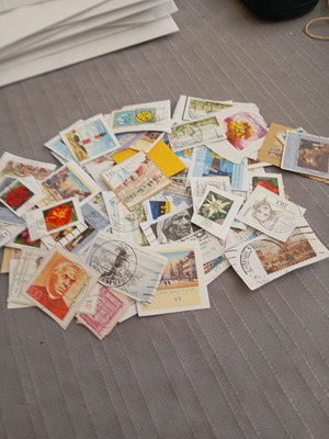 German stamps used, pack of 100 on paper