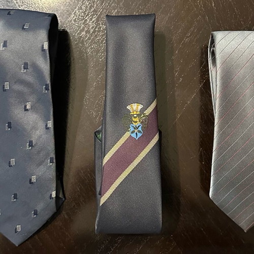 Set of 3 vintage men's ties Bruno Tenca, Trevira & Crest design like new