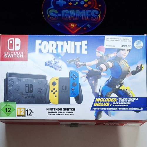 Nintendo Switch Fortnite Edition Box with Manual used