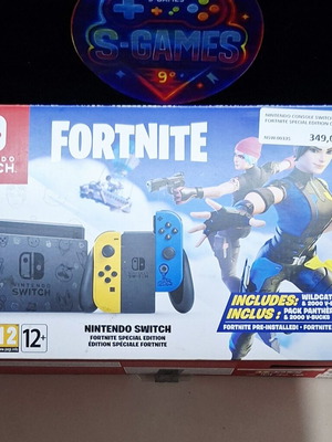 Nintendo Switch Fortnite Edition Box with Manual used