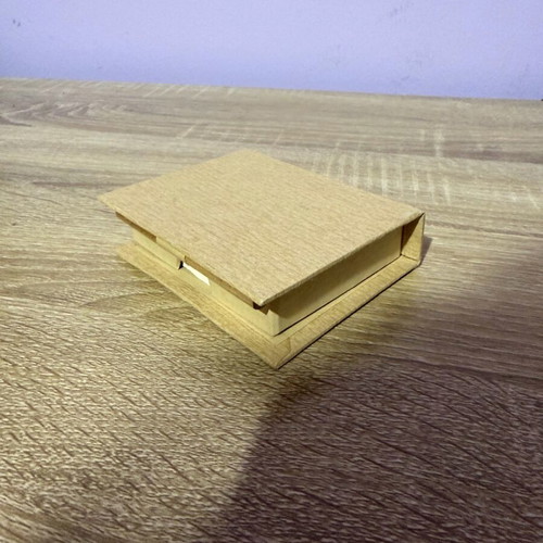 Note papers in box new with pencil and wooden vintage design