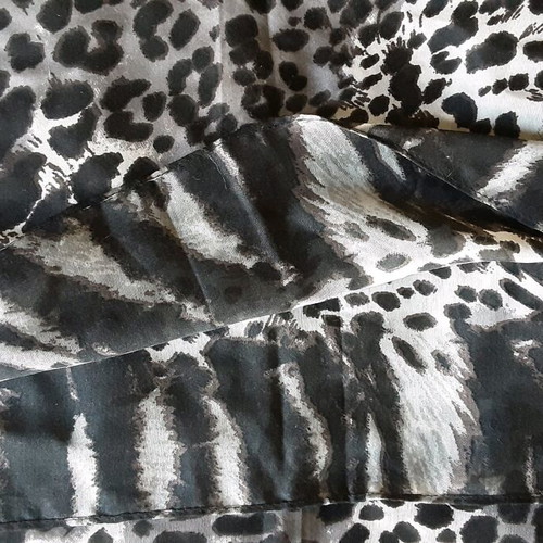 Large leopard print double scarf new 75×100 cm, black and brown