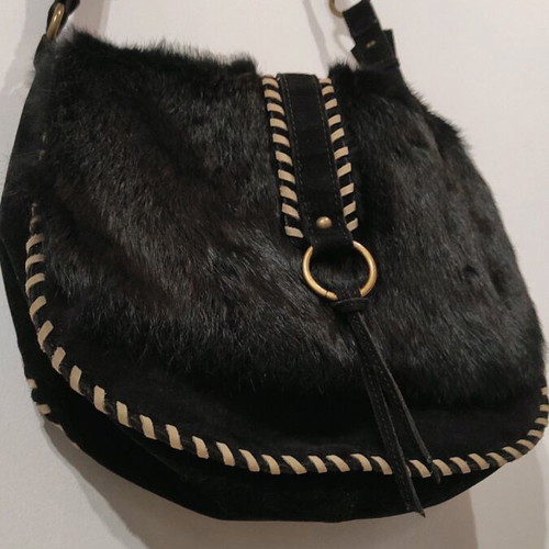 Fur bag black like new, winter style