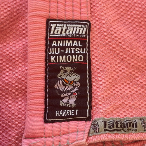 Tatami Meerkatsu Kids Animal BJJ Gi pink Harriet the Hippo M000