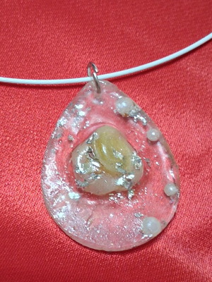 Handmade pendant new, made with resin