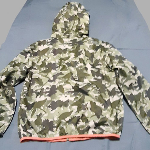 Pull & Bear Windbreaker Jacket Large Unisex New Olive Green Hooded