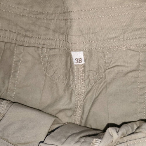 Beige cotton skirt used, size 38, shorter front longer back