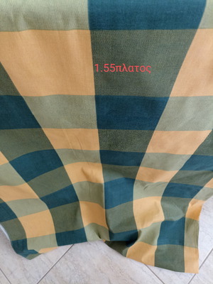 Spanish fabric checkered 1.55 width 90% cotton 10% polyester new