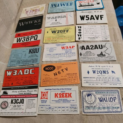 Vintage amateur radio QSL cards used