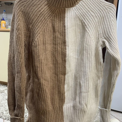 Marks & Spencer women's knitted turtleneck sweater, camel mix
