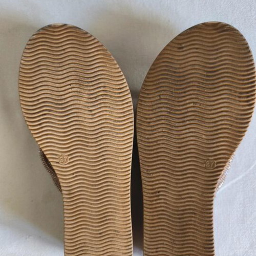 Women's platform sandals 5 cm with rhinestones like new, brown, size 37