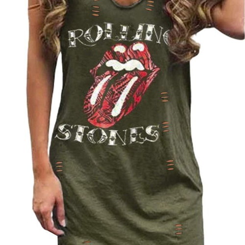 The Rolling Stones Graphic Print Dress Set of 2 New